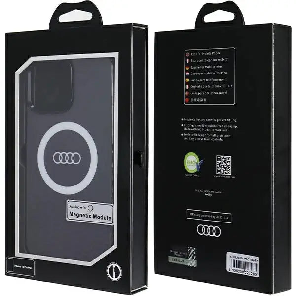 Кейс Audi IML Big Logo MagSafe за iPhone 14 Pro Max черен