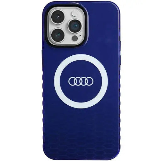 Кейс Audi IML Big Logo MagSafe за iPhone 14 Pro Max син