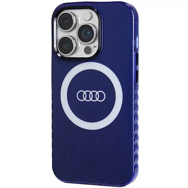 Кейс Audi IML Big Logo MagSafe за iPhone 14 Pro син