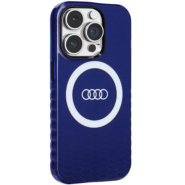 Кейс Audi IML Big Logo MagSafe за iPhone 14 Pro син