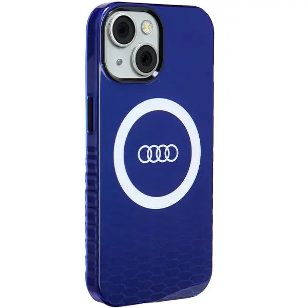 Кейс Audi IML Big Logo MagSafe за iPhone 15 / 14 13 син