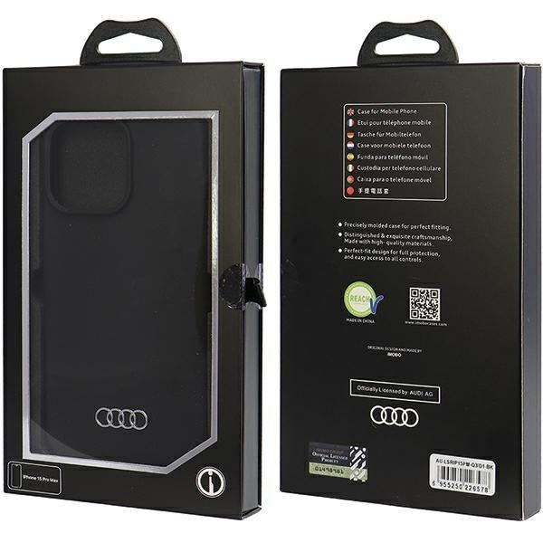 Кейс Audi Silicone Case за iPhone 15 Pro Max 6.7 черен /