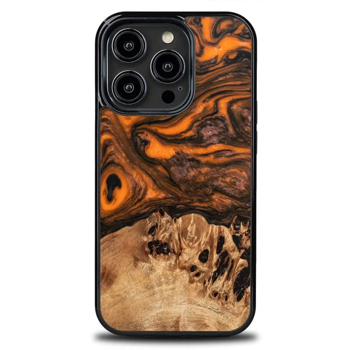 Кейс Bewood Unique Orange за iPhone 15 Pro черно и оранжево