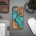 Кейс Bewood Unique Turquoise за iPhone 13 тюркоазено и черно