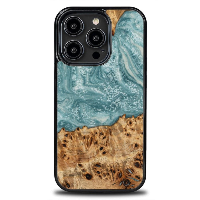 Кейс Bewood Unique Uranus за iPhone 14 Pro синьо и бяло