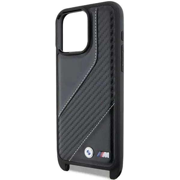 Кейс BMW M Edition Carbon Stripe & Strap за iPhone 15