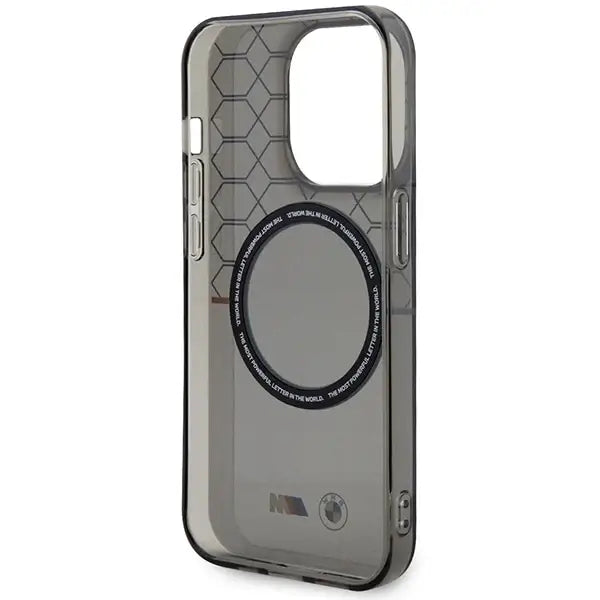 Кейс BMW Pattern MagSafe за iPhone 15 Pro Max сив