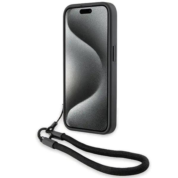 Кейс BMW Signature Leather Wordmark Cord за iPhone 15