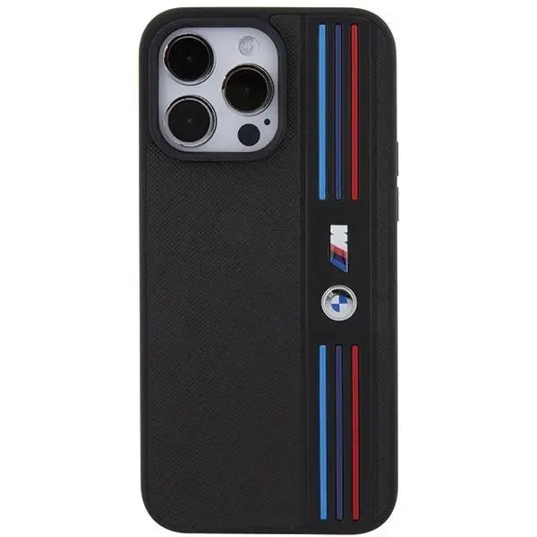 Кейс BMW Tricolor M Collection за iPhone 15 Pro черен