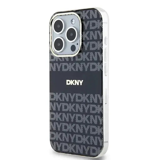 Кейс DKNY IML Mono & Stripe MagSafe за iPhone 14 Pro черен
