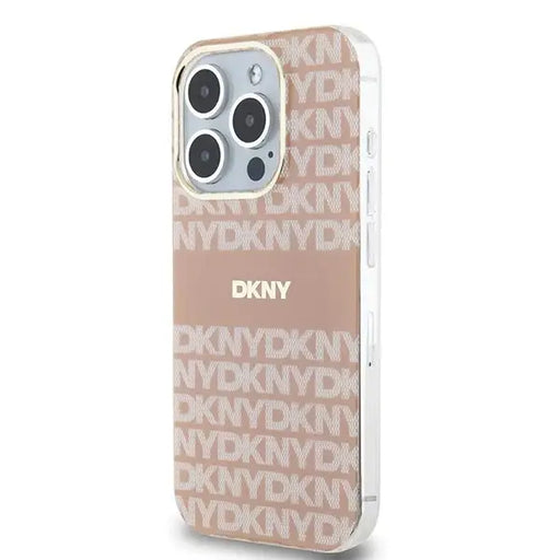 Кейс DKNY IML Mono & Stripe MagSafe за iPhone 14 Pro розов