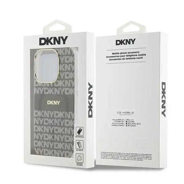 Кейс DKNY IML Mono & Stripe MagSafe за iPhone 15 Pro