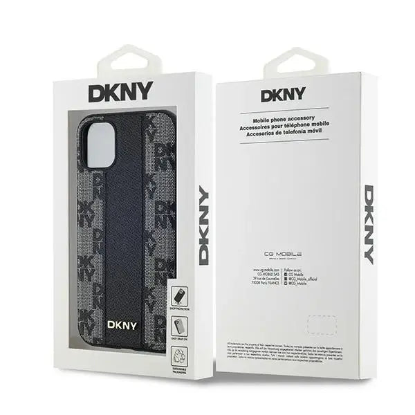 Кейс DKNY Leather Checkered Mono Pattern MagSafe