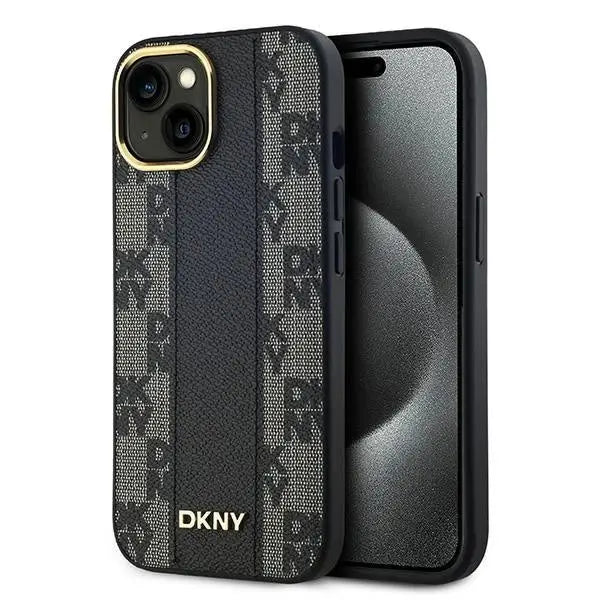 Кейс DKNY Leather Checkered Mono Pattern MagSafe