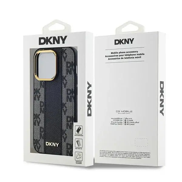 Кейс DKNY Leather Checkered Mono Pattern MagSafe