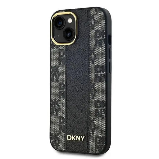 Кейс DKNY Leather Checkered Mono Pattern MagSafe