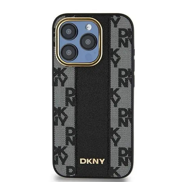 Кейс DKNY Leather Checkered Mono Pattern MagSafe