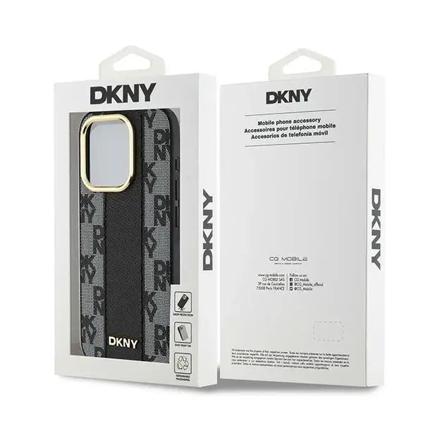 Кейс DKNY Leather Checkered Mono Pattern MagSafe