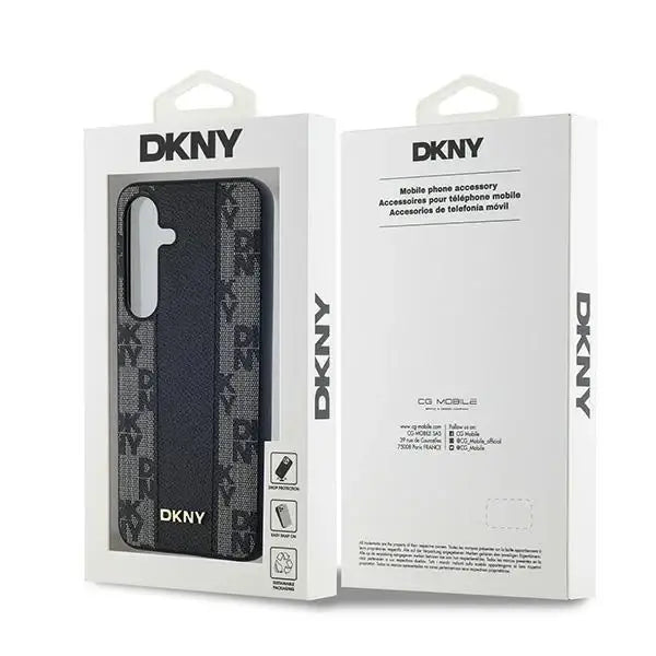 Кейс DKNY Leather Checkered Mono Pattern MagSafe