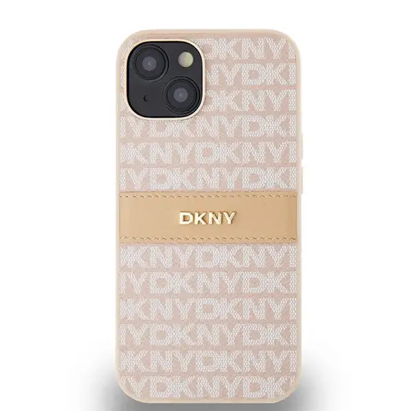 Кейс DKNY Leather Mono Stripe & Metal Logo за iPhone