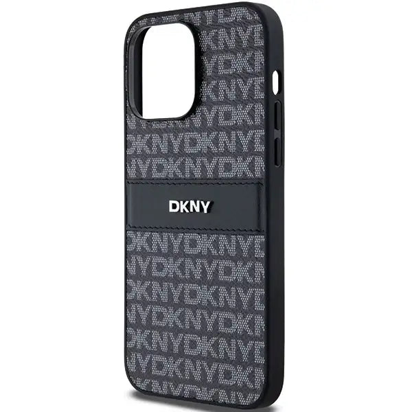 Кейс DKNY Leather Mono Stripe & Metal Logo за iPhone