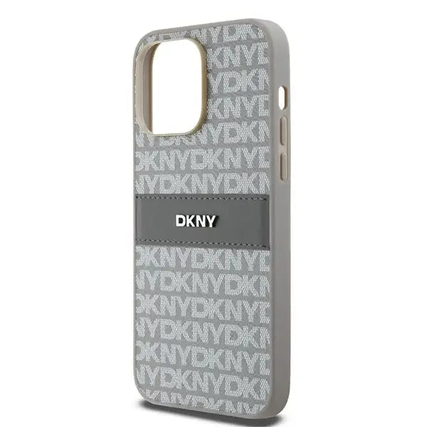 Кейс DKNY Leather Mono Stripe & Metal Logo за iPhone