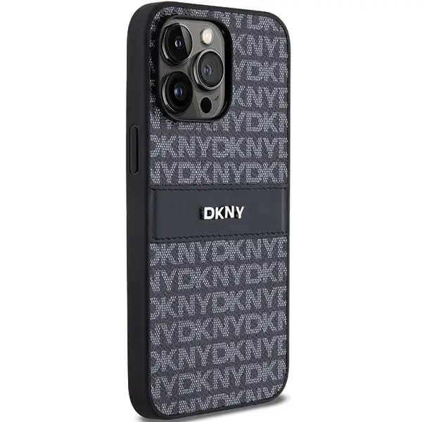 Кейс DKNY Leather Mono Stripe & Metal Logo за iPhone