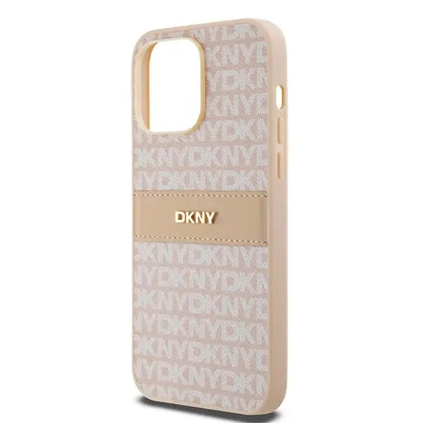 Кейс DKNY Leather Mono Stripe & Metal Logo за iPhone