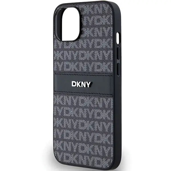 Кейс DKNY Leather Mono Stripe & Metal Logo за iPhone