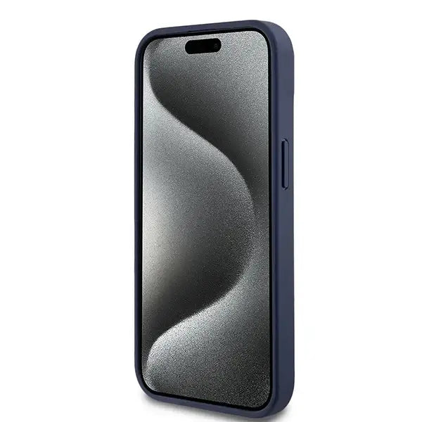 Кейс DKNY Leather Mono Stripe & Metal Logo за iPhone