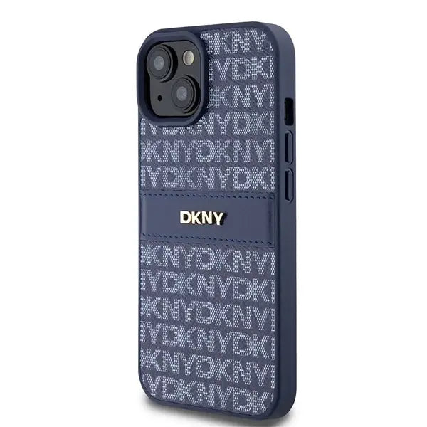 Кейс DKNY Leather Mono Stripe & Metal Logo за iPhone