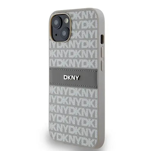 Кейс DKNY Leather Mono Stripe & Metal Logo за iPhone