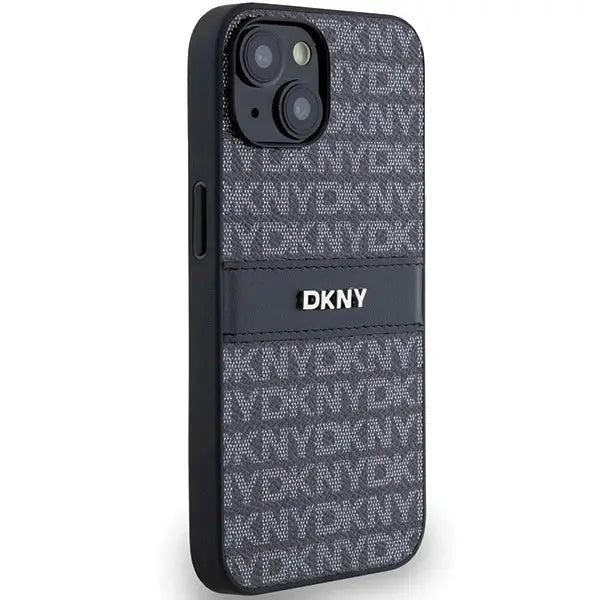 Кейс DKNY Leather Mono Stripe & Metal Logo за iPhone