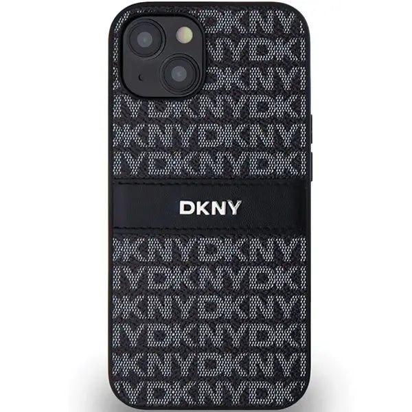 Кейс DKNY Leather Mono Stripe & Metal Logo за iPhone