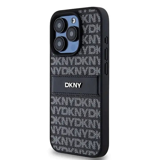 Кейс DKNY Leather Mono Stripe & Metal Logo за iPhone