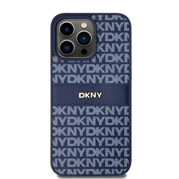 Кейс DKNY Leather Mono Stripe & Metal Logo за iPhone