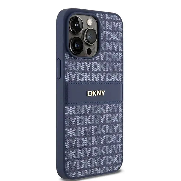 Кейс DKNY Leather Mono Stripe & Metal Logo за iPhone