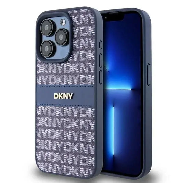 Кейс DKNY Leather Mono Stripe & Metal Logo за iPhone