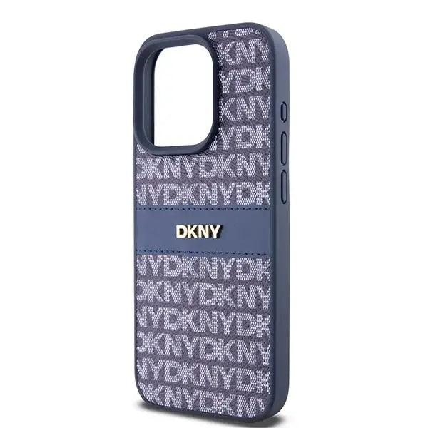 Кейс DKNY Leather Mono Stripe & Metal Logo за iPhone