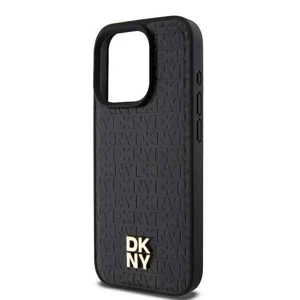 Кейс DKNY Leather Monogram Pattern Metal Logo MagSafe