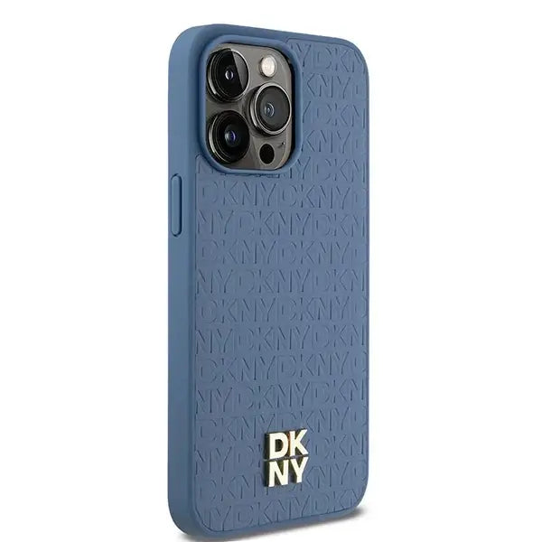 Кейс DKNY Leather Monogram Pattern Metal Logo MagSafe