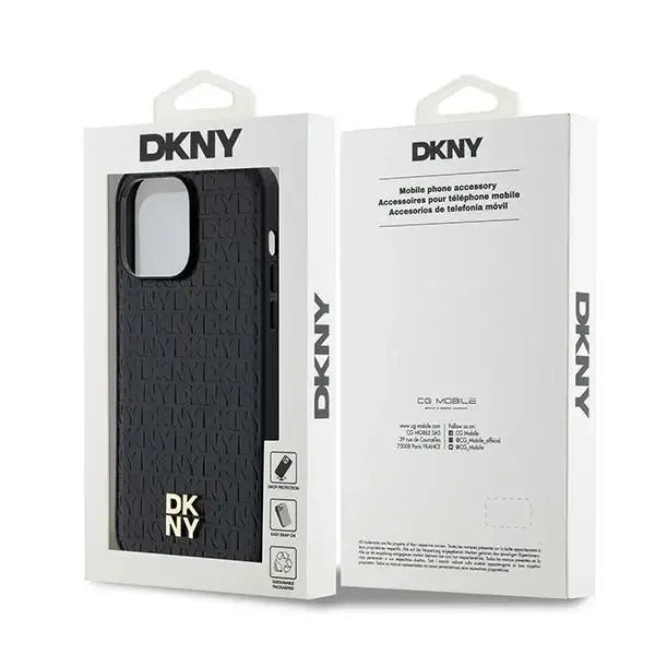 Кейс DKNY Leather Pattern Metal Logo MagSafe