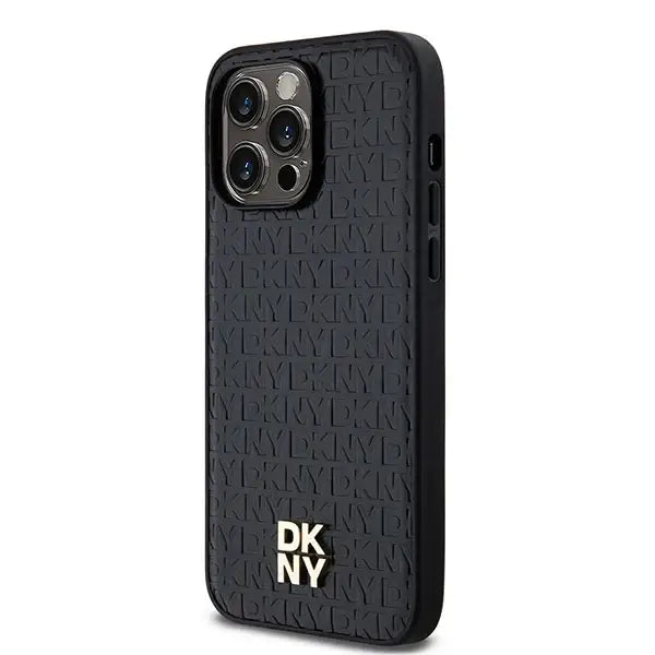 Кейс DKNY Leather Pattern Metal Logo MagSafe