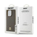 Кейс DKNY Leather Pattern Metal Logo MagSafe