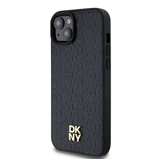 Кейс DKNY Leather Pattern Metal Logo MagSafe