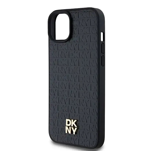 Кейс DKNY Leather Pattern Metal Logo MagSafe