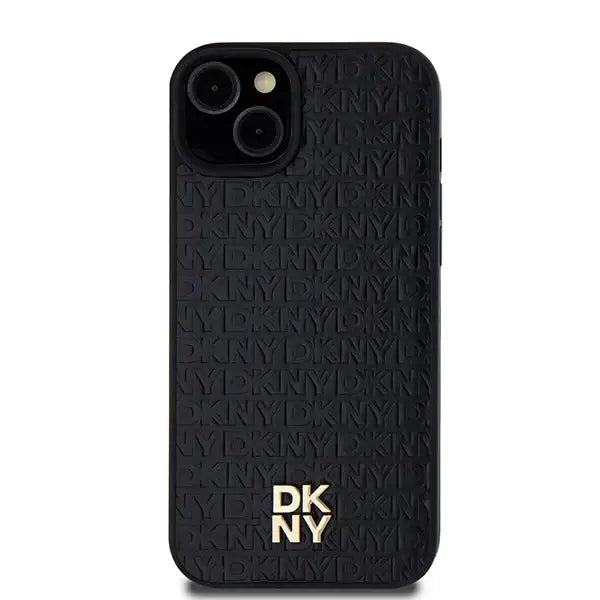 Кейс DKNY Leather Pattern Metal Logo MagSafe