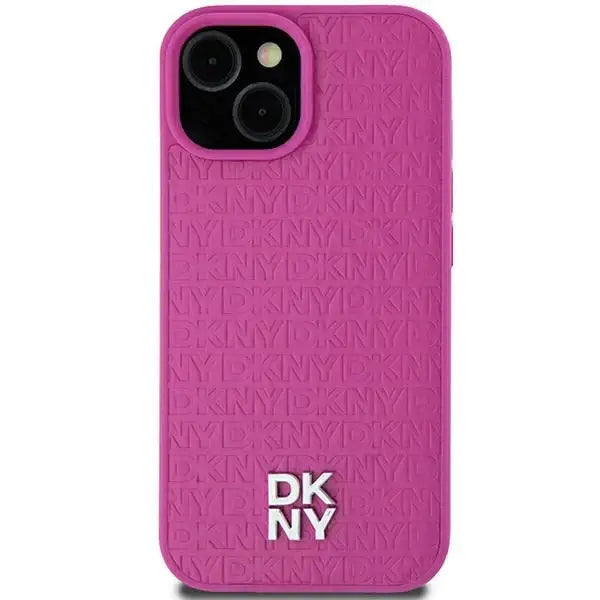 Кейс DKNY Leather Pattern Metal Logo MagSafe