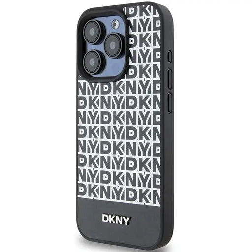 Кейс DKNY Leather Printed Pattern Metal Logo MagSafe