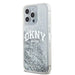 Кейс DKNY Liquid Glitter Big Logo за iPhone 15 Pro бял